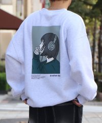 ILL‘S/イルズ ILL'S イラストバックプリント ワンポイント刺繍 ビッグシルエット プルオーバースウェット カットソー ユニセックス/507804601