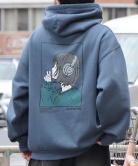 ILL‘S/イルズ ILL'S イラストバックプリント ワンポイント刺繍 ビッグシルエット プルオーバーパーカー フーディー カットソー ユニセックス/507804605