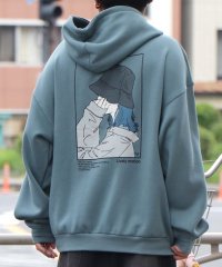 ILL‘S/イルズ ILL'S イラストバックプリント ワンポイント刺繍 ビッグシルエット プルオーバーパーカー フーディー カットソー ユニセックス/507804606