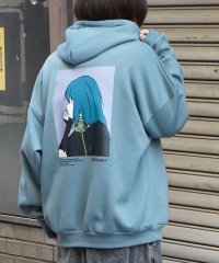 ILL‘S/イルズ ILL'S イラストバックプリント ワンポイント刺繍 ビッグシルエット プルオーバーパーカー フーディー カットソー ユニセックス/507804609