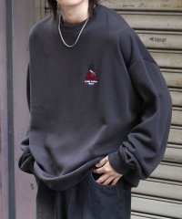 ILL‘S/イルズ ILL'S ガールイラストワンポイント刺繍 ビッグシルエット 裏起毛プルオーバースウェット カットソー ユニセックス/507804627
