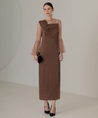 Leja/レジャ Leja ストーンフレアスリーブドットスリットIラインドレスワンピース美脚効果結婚式 パーティードレス 成人式 20代 30代 40代/507806036