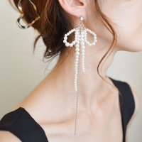styiro/スタイロ styiro ニッケルフリー パールリボンチェーンピアス/507806922