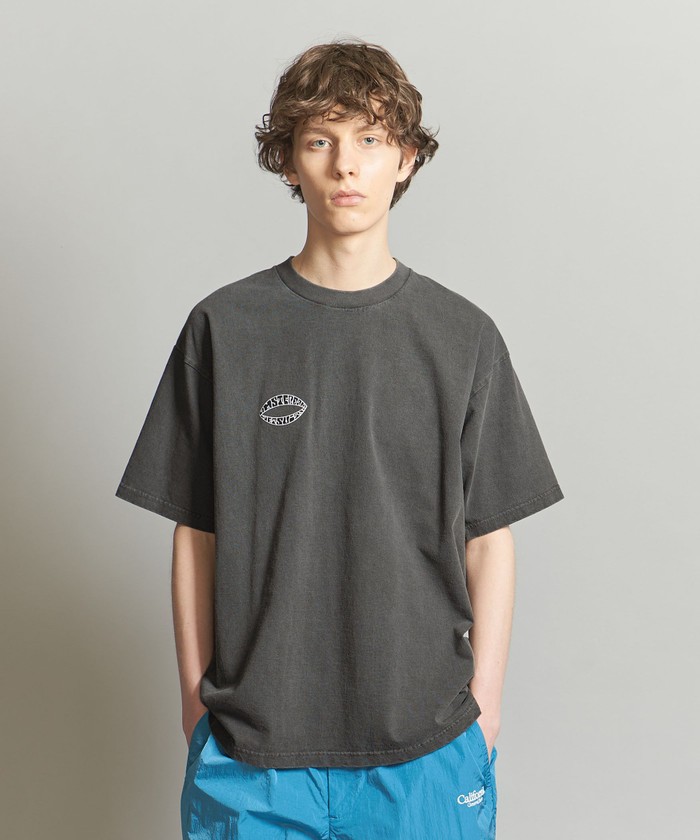 tシャツ OVERDYED SEAM DETAILS SWEATER/ヴィンテージライクオーバーダイシームデザインショートスリーブスウェット レディー AMSTERDAM WETSUITS＞ SEED ロゴ オーバーダイ ショートスリーブ