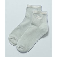 Honeys/ハニーズ Honeys ライン入りワンポイントソックス 靴下 ソックス ショート丈ソックス ショート丈 ワンポイント 刺繍 ライン 綿混 アニマル柄 ロゴ レデ/507807372