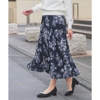 Honeys/ハニーズ Honeys プリーツスカート ボトムス スカート ロングスカート ロング丈 プリーツ シフォン 無地 花柄 ジャカード ウエストゴム 裏地付き レデ/507807376