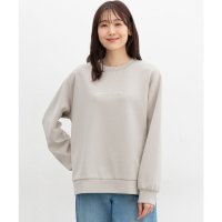 Honeys/ハニーズ Honeys きれいめロゴスウェット トップス スウェット 長袖 クルーネック ストレッチ ドロップショルダー ロゴ スリット シンプル レディース/507807383