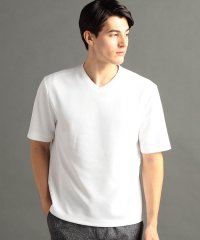 MONSIEUR NICOLE/グラフィックジャカード VネックTシャツ/507807697