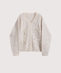 LA POMME petit/ラポミ プチ LA POMME petit Relaxed Ribbon Cardigan/507808504