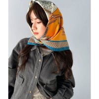 Classical Elf/クラシカルエルフ Classical Elf 上品カワイイ♪90cm×90cmパネル柄シルクライク大判スカーフ/507808735
