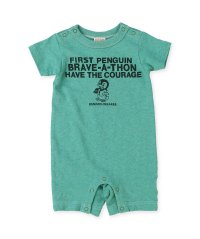 DENIM DUNGAREE/デニムダンガリー DENIM DUNGAREE Cotton Jersey PENGUIN Baby Rompers【返品不可商品】/507808962