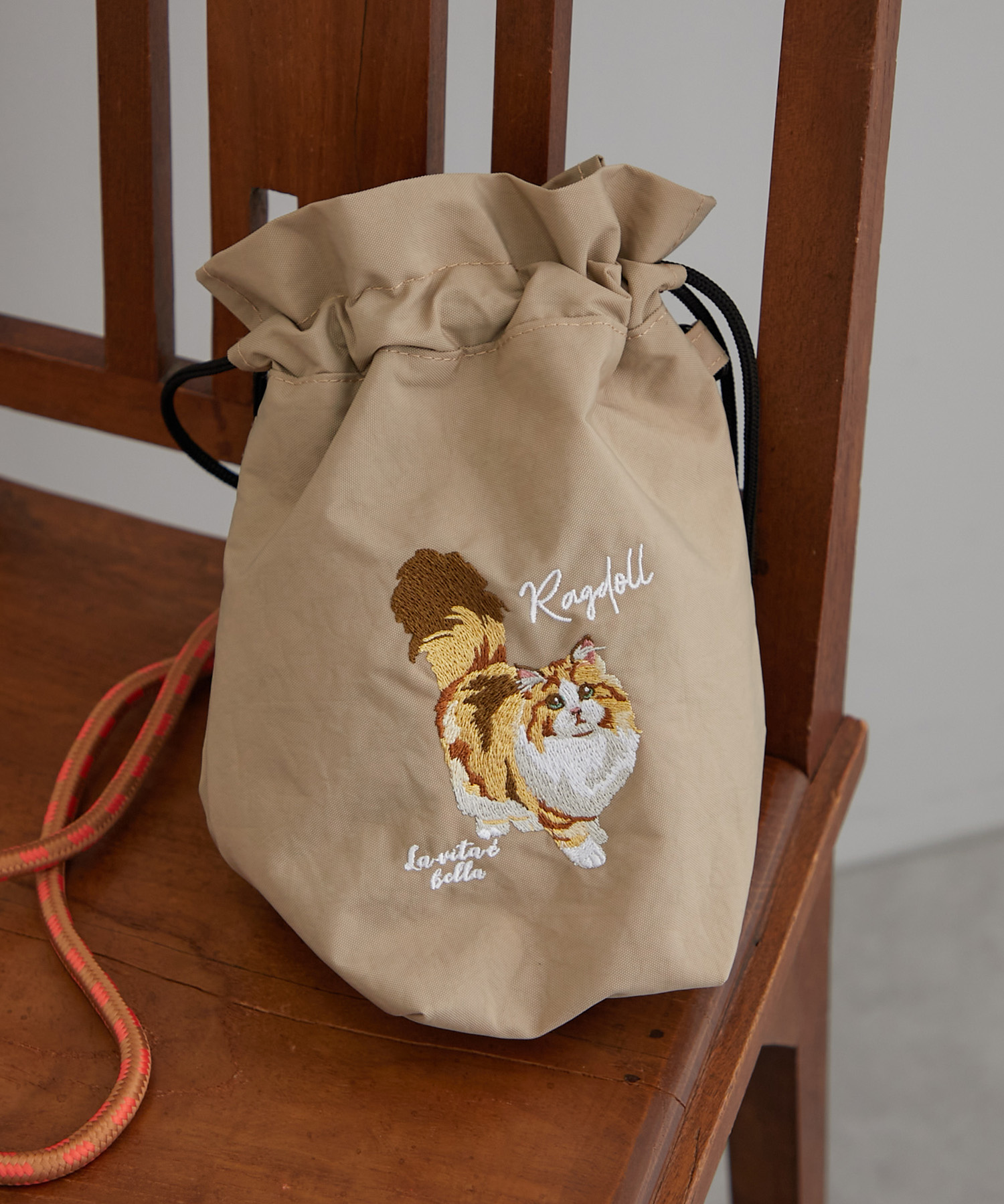 ジョリーフルール ハンドメイド トートバッグ 猫ポーチ コラコラ