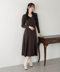 BLUEEAST/ブルーイースト BLUEEAST Vネックシェイプニットワンピース/507809350