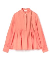 Ballsey/コットンシルクサテン タックフレアブラウス/507809767