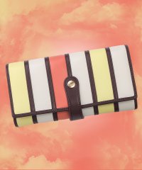 Clelia/クレリア Clelia 財布 長財布 レディース 大容量 おしゃれ 大きめ アコーディオン フラップ ストライプ 合皮 カラフル ベレッサ CLー10262/501510977