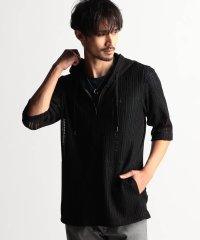 NICOLE CLUB FOR MEN/ラッセルレース5分袖パーカー/507777936