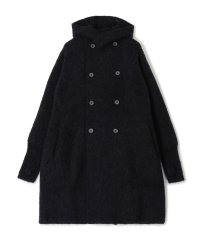 TOMORROWLAND MENS/ウール カシミヤ シルク フーデット ダブルブレスト ニットコート/507810196