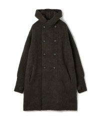 TOMORROWLAND MENS/ウール カシミヤ シルク フーデット ダブルブレスト ニットコート/507810196