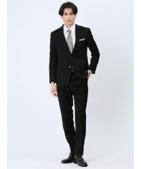 TAKA-Q/タカキュー TAKA－Q ストレッチウォッシャブル スリムフィット 2ボタン2ピース フォーマルスーツ 黒無地/507810400