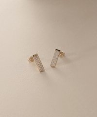 COCOSHNIK /K10【サステナブル】モアサナイトパヴェ スタッドピアス/507810427