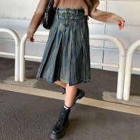 non-hedge/ノンヘッジ non－hedge デニムタックミドルスカート/507811093