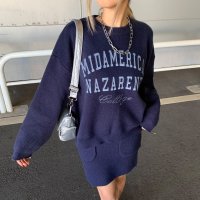non-hedge/ノンヘッジ non－hedge カレッジロゴニットプルオーバー・スカートセットアップ/507811095