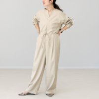 Aletta vita/アレッタ ヴィータ Aletta vita エステルツイルキーネックドロストオールインワン/507812896
