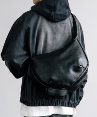 Rocky Monroe/ロッキーモンロー Rocky Monroe ショルダーバッグ PU メンズ レディース 合成皮革 フェイクレザー ボディ 鞄 斜めがけ 肩掛け A4 無地 シン/507812935