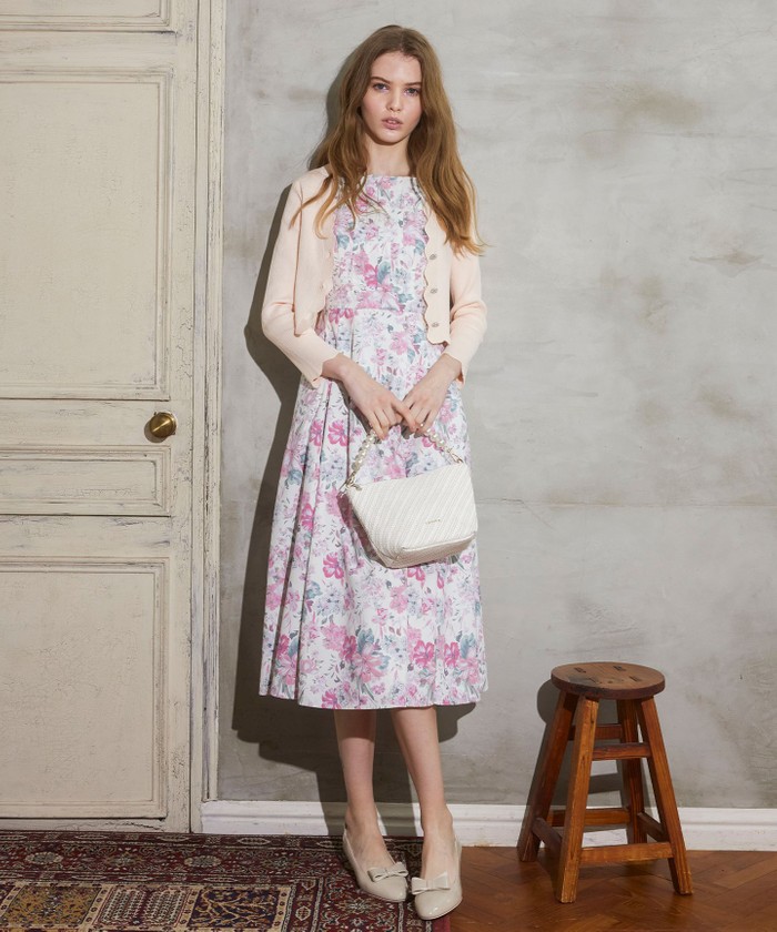 TOCCA ピンク リボン付きフラットシューズ トッカ TOCCA RIBBON BALLET FLATSHOES フラットシューズ