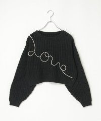 VENCE　EXCHANGE/ウールタッチ刺繍クリップドプルオーバー/507784526