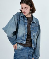 M TO R/WASHED DENIM CROPPED JACKET/507789788