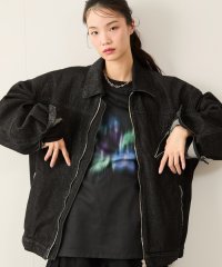 JUNRed/デニムバイカーZIPブルゾン/507806327