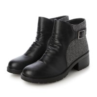 Rakuchine comfort/ラクチン コンフォート Rakuchine comfort 異素材コンビショートブーツ/507812128