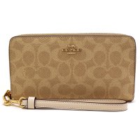 COACH/コーチ COACH コーチ 長財布 レディース COACH Wallet ラウンドファスナー サンド×トープ CW778 SVPWH/507812994