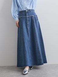VICKY/ビッキー VICKY デニム切り替えフレアスカート≪手洗い可能≫/507813323