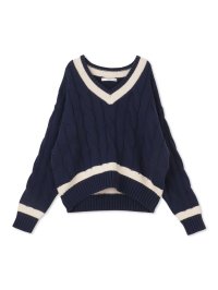 VICKY/ビッキー VICKY チルデンニットVネックプルオーバー≪手洗い可能≫/507813324