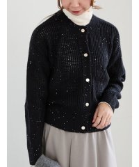 Te chichi/スパンコールメッシュカーデ/507814051