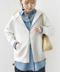 SHIPS WOMEN/〈洗濯機可能〉ダンボール フーディー ジップ ブルゾン/507814078