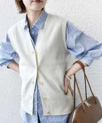 SHIPS WOMEN/〈手洗い可能〉ワンポイント 刺繍 Vネック ベスト/507814090
