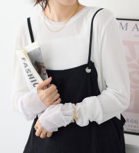 Viola e Viola/ヴィオラ エ ヴィオラ Viola e Viola 程よい透け感大人シアー素材切替トップス/507814702