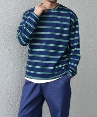 SHIPS any MEN/【SHIPS any別注】sports wear: レトロ カラー ボーダー Tシャツ (ロンT)◇/507814955