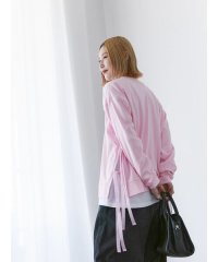 Samansa Mos2 blue/◎サイドリボンロンT/507815059