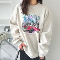 GeeRA/ジーラ GeeRA 《FIRSTMOODコラボ》グラフィックヴィンテージ風裏起毛スウェッ/507815242