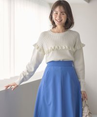 KUMIKYOKU(S SIZE)/バスケット編みフリル ニット/507815511