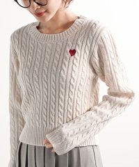 rps/ハート刺繍ケーブルニットプルオーバー/507797018