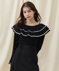 AND COUTURE/配色ケープフリルニット/507817243
