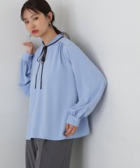 N Natural Beauty Basic/タックリボンバイカラーブラウス/507817286