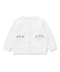 SLAP SLIP BABY/縁スカラップイチゴ刺しゅうポケットニットカーディガンベビー(70~80cm)/507818386
