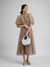 petirobe/プチローブ petirobe バルーンスリーブフラワーワンピース/507818514