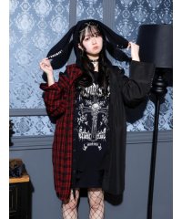 NOEMIE/うさ耳フード配色切り替えユニセックスシャツ/507819618